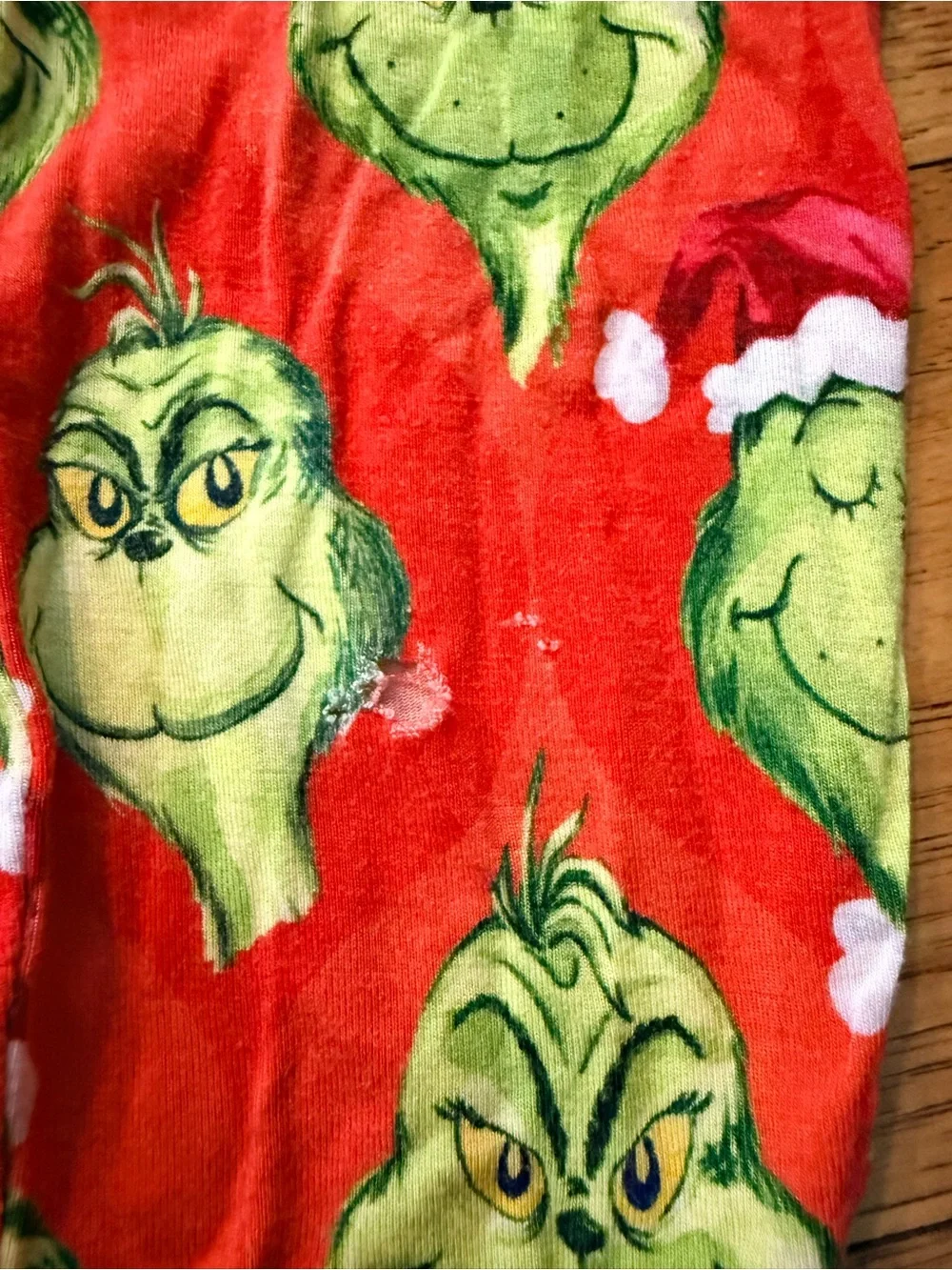 Posh Peanut Red, Green & White Grinch Holiday Pajama Set